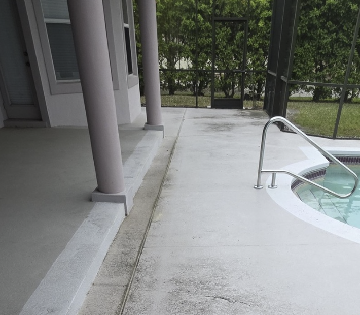 Pool Deck Power Wash in Spring Hill, FL - Before - Hudson Pressure Pros