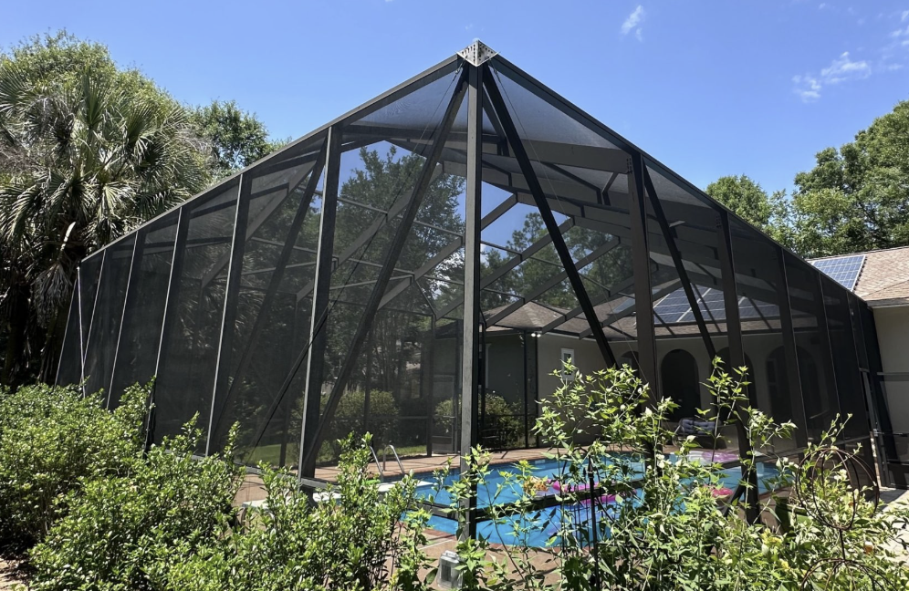 Soft Wash Screen Enclosure Cleaning in Trinity, FL - After - Hudson Pressure Pros