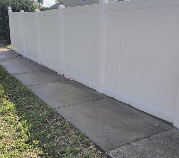 Vinyl Fence Soft Cleaning in Hudson, FL - After - Hudson Pressure Pros
